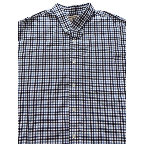Duluth Trading Co Men's Button Down Shirt 2XL Tall Blue Plaid WrinkleFighter EUC - Picture 4 of 8